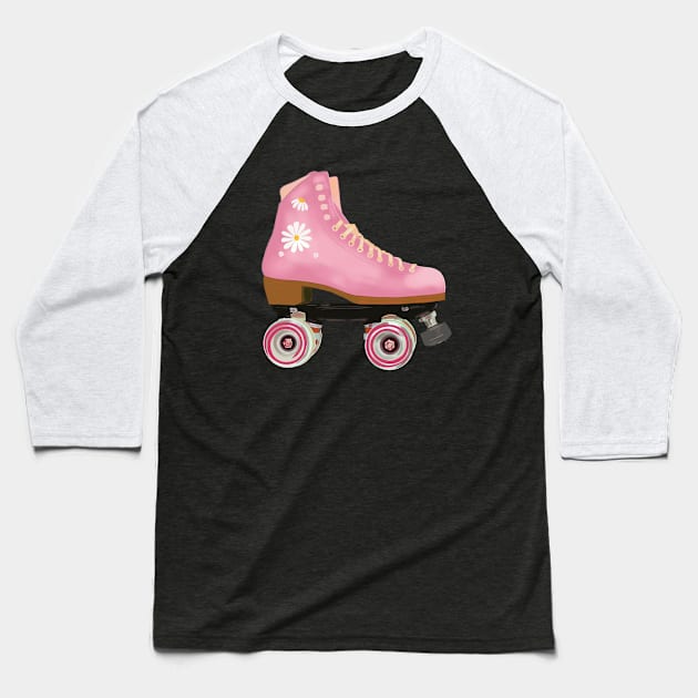 Pink Pastel rollers Baseball T-Shirt by Mimie20